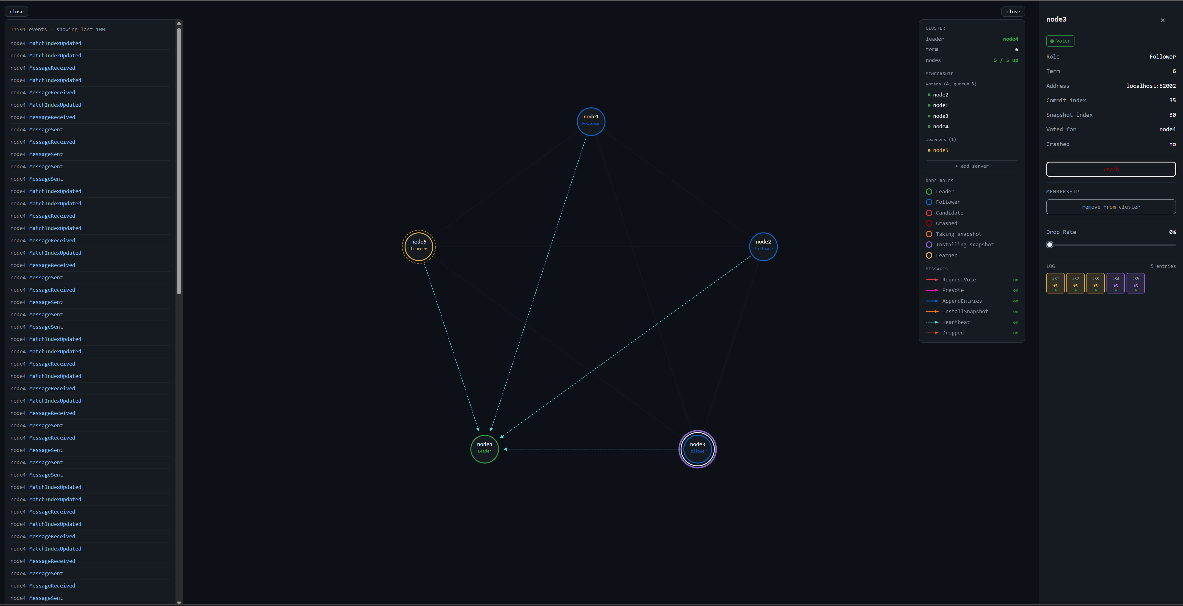 Raft installing snapshot screen